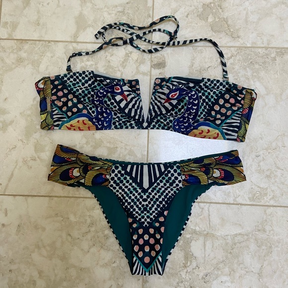 Mara Hoffman Green Peacock Bikini - Picture 2 of 9